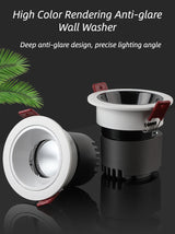 Embedded LED Ceiling Spotlight 5W/7W/12W/20W Bedroom Indoor Lighting Home Lighting Dimmable LED Downlight Anti-glare Spotlight