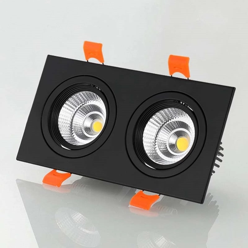 Square Dimmable Ceiling Recessed LED Downlights Ceiling Lamp 14W/20W 24W 30W  AC85-260V COB Spot Lights Indoor Lighting