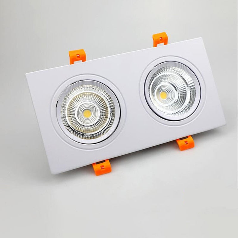 Square Dimmable Ceiling Recessed LED Downlights Ceiling Lamp 14W/20W 24W 30W  AC85-260V COB Spot Lights Indoor Lighting