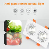 Square Dimmable Ceiling Recessed LED Downlights Ceiling Lamp 14W/20W 24W 30W  AC85-260V COB Spot Lights Indoor Lighting