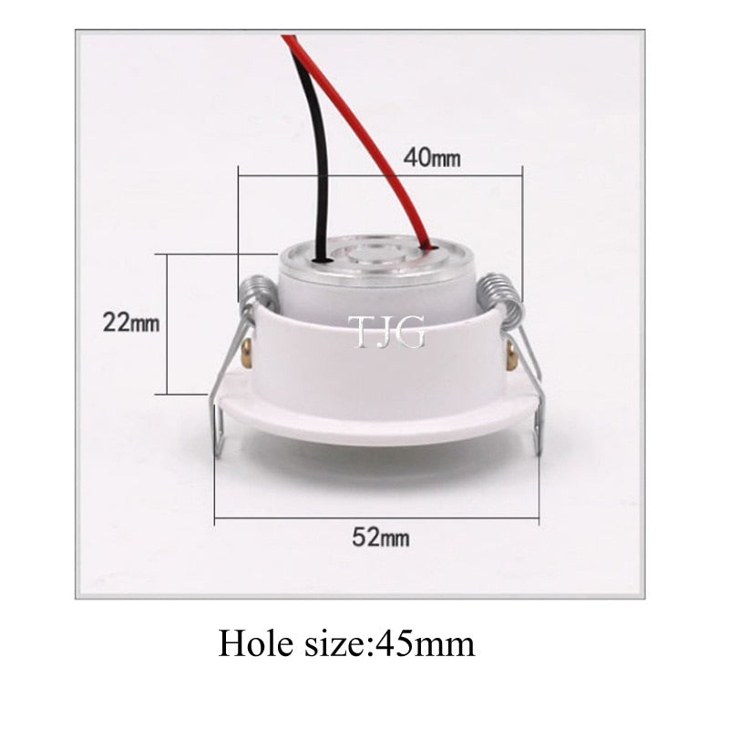 Mini LED COB Downlight Dimmable Cut Hole Under Cabinet Spot Light 3W for Jewelry Display Ceiling Recessed Lamp AC85-265V