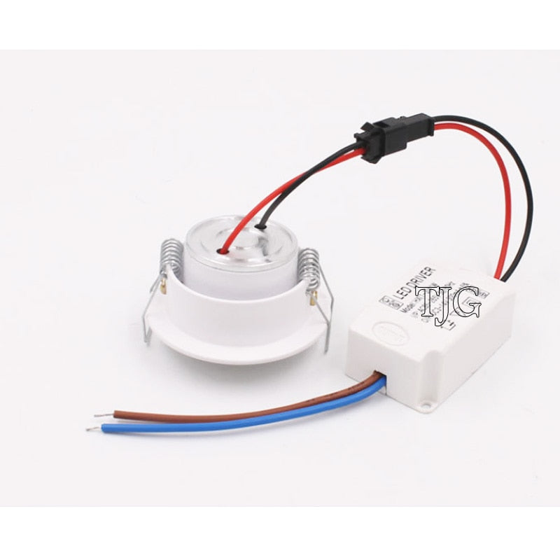 Mini LED COB Downlight Dimmable Cut Hole Under Cabinet Spot Light 3W for Jewelry Display Ceiling Recessed Lamp AC85-265V