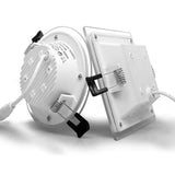 Super bright glass square round ceiling recessed panel light LED spotlight AC110V 220V LED panel downlight