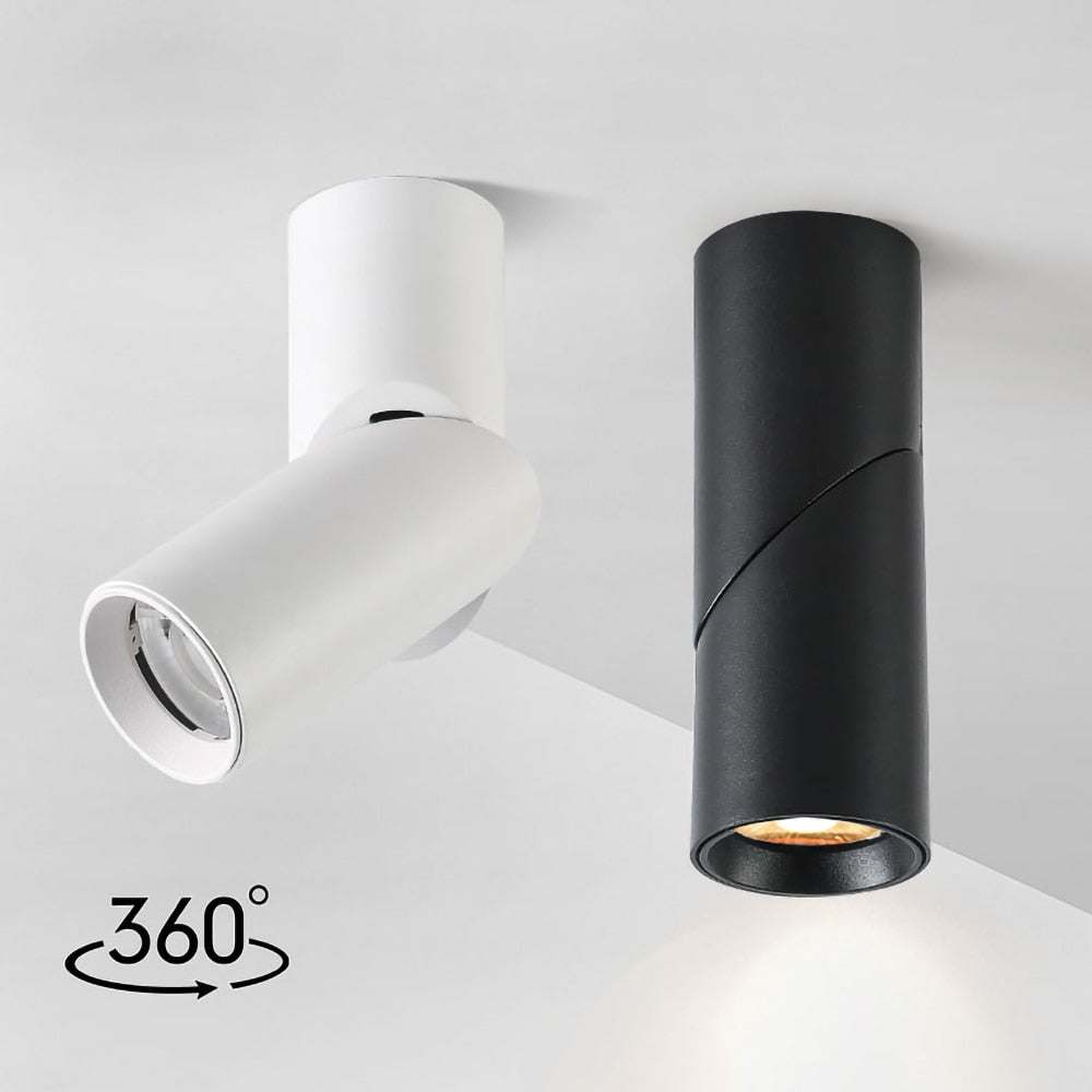 Dimmable Rotating 7W 9W 12W 15W COB LED Ceiling Downlights Spotlights AC110-220V LED Wall Lamp Warm Cold White Indoor Lighting