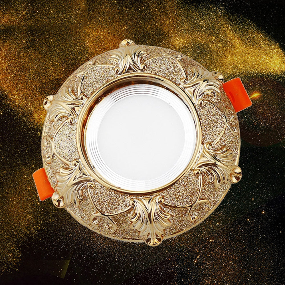 Europe Luxury Golden Retro Resin Cob Led Ceiling Lamp For Hallway Foyer Decor Spots Recessed Bull&amp;#39;S Eye Downlights 5W 7W 220V