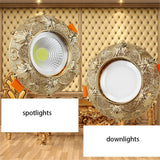 Europe Luxury Golden Retro Resin Cob Led Ceiling Lamp For Hallway Foyer Decor Spots Recessed Bull&#39;S Eye Downlights 5W 7W 220V