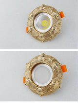 Europe Luxury Golden Retro Resin Cob Led Ceiling Lamp For Hallway Foyer Decor Spots Recessed Bull&#39;S Eye Downlights 5W 7W 220V