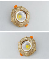 Europe Luxury Golden Retro Resin Cob Led Ceiling Lamp For Hallway Foyer Decor Spots Recessed Bull&#39;S Eye Downlights 5W 7W 220V