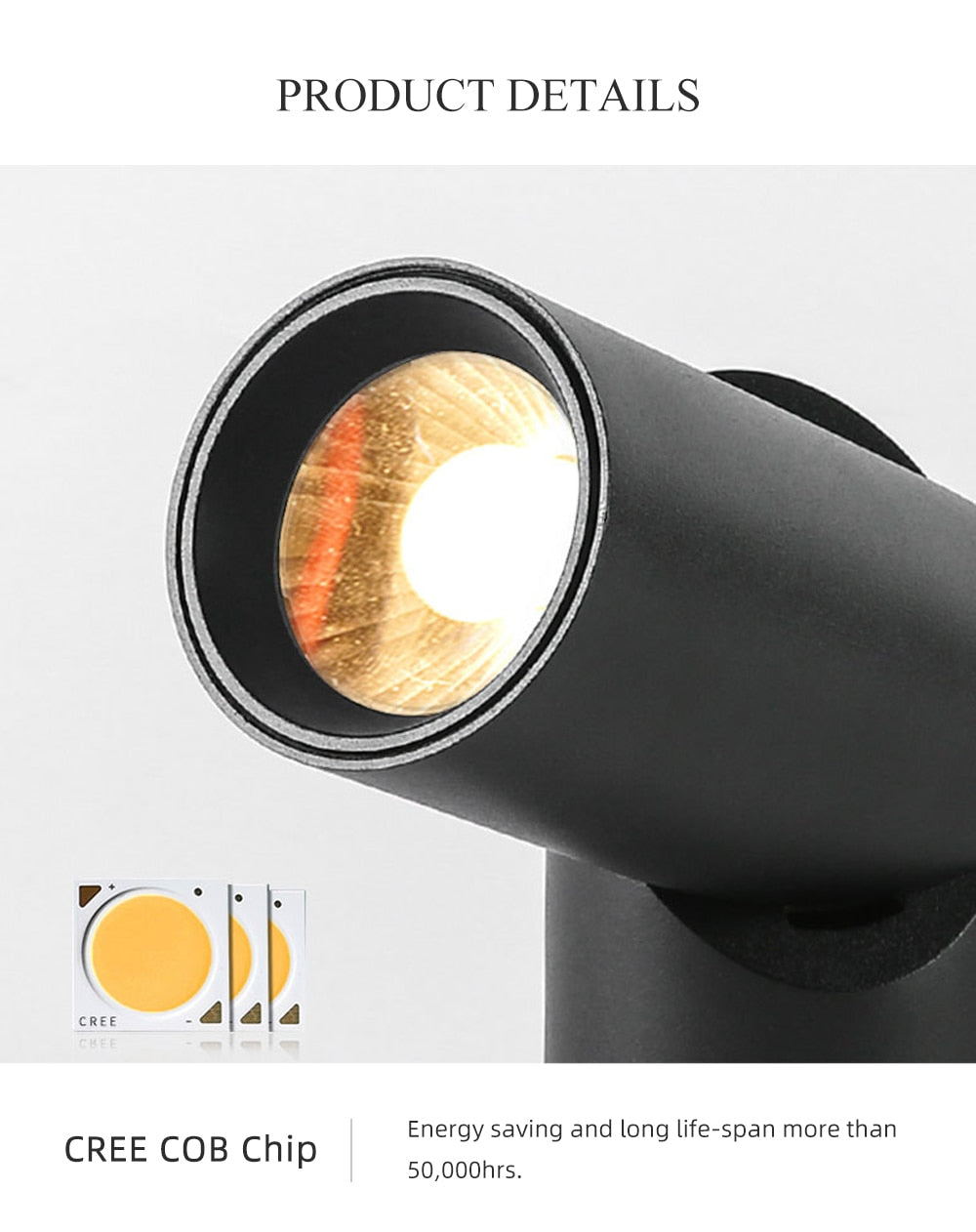 Dimmable Rotating 7W 9W 12W 15W COB LED Ceiling Downlights Spotlights AC110-220V LED Wall Lamp Warm Cold White Indoor Lighting