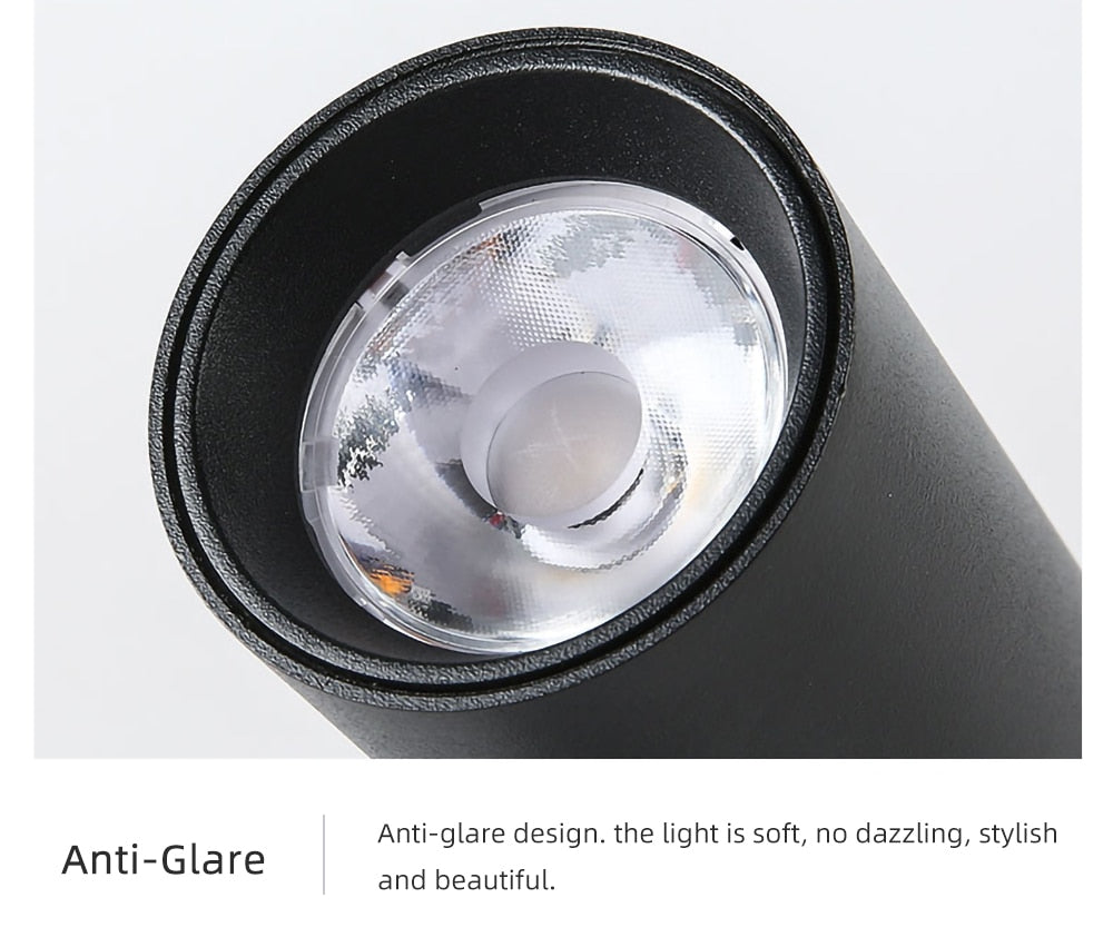 Dimmable Rotating 7W 9W 12W 15W COB LED Ceiling Downlights Spotlights AC110-220V LED Wall Lamp Warm Cold White Indoor Lighting