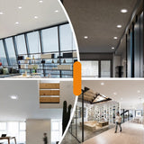 Super bright glass square round ceiling recessed panel light LED spotlight AC110V 220V LED panel downlight