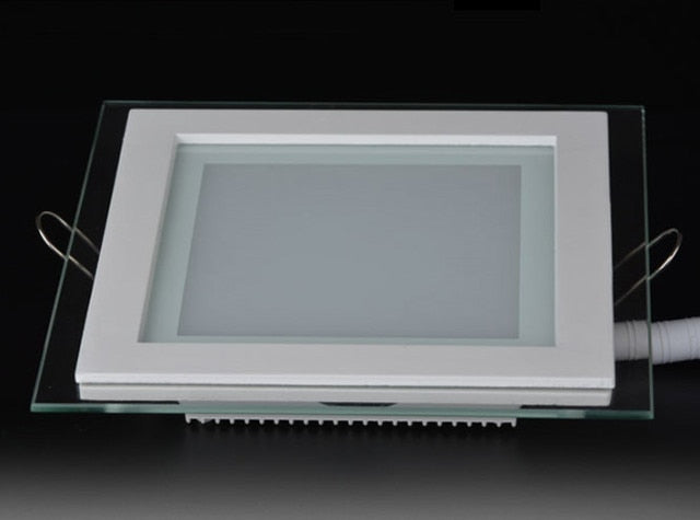Super bright glass square round ceiling recessed panel light LED spotlight AC110V 220V LED panel downlight