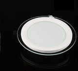 Super bright glass square round ceiling recessed panel light LED spotlight AC110V 220V LED panel downlight