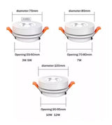 Slim LED Embedded Ceiling Down Lamp,Foldable And 360 Degree Rotatable Built in COB Spot Light Recessed Downlight Room Lam