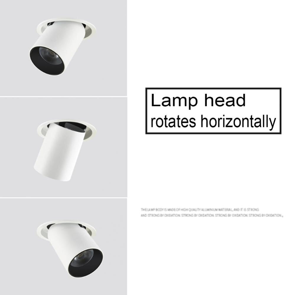 LED Downlight Embedded Ceiling Lamp Adjustable SpotLights Stretchable and Rotate Spot Light