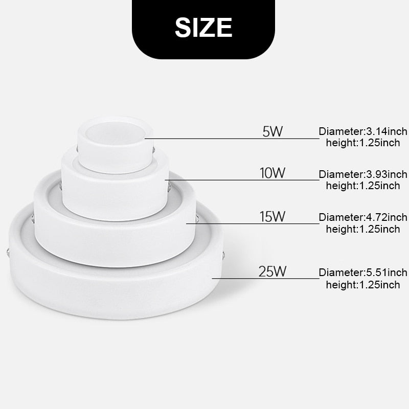 Ultra Thin LED Downlight Ceiling Lamp AC110-265V 5/10/15/25W Spot Led Lighting Fixture Panel Ceiling For Bedroom Corridor Stair