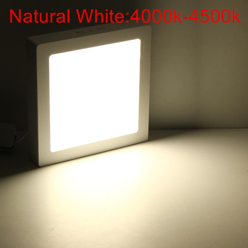 Square Dimmable Led Panel Light 10pcs/lot 9W 15W 25W Surface Mounted Led Downlight lighting AC85-265V + LED Drive For home