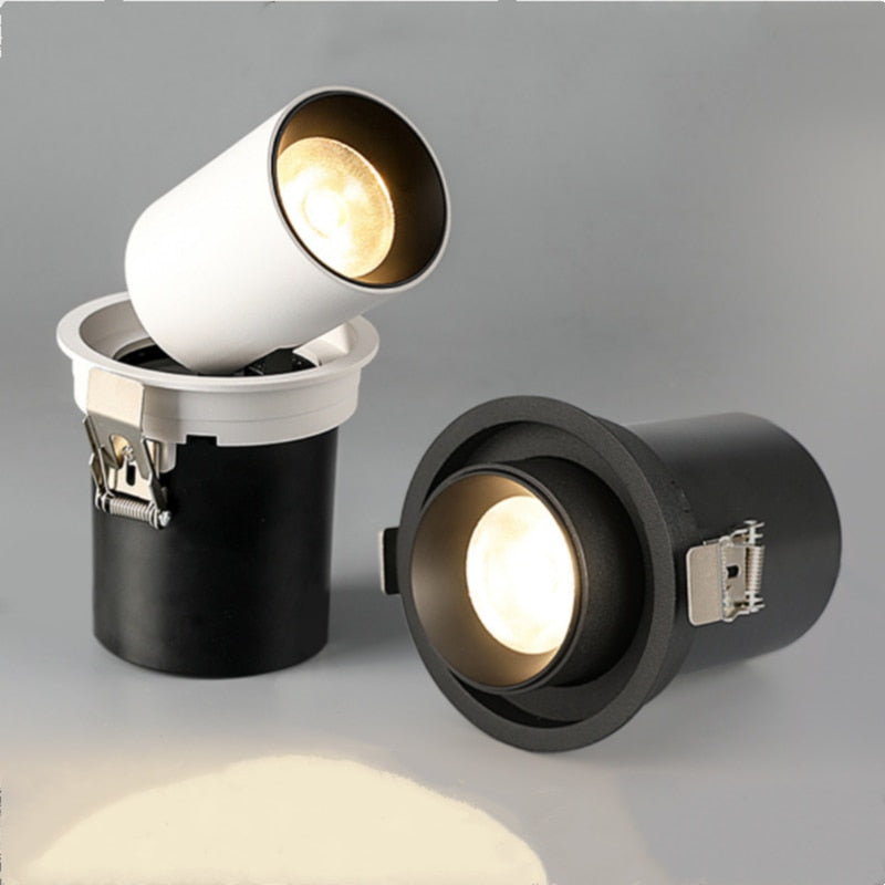 Kitchen Living room Indoor square Angle Adjust Stretchable LED COB Recessed Downlight 12W 15W 18W 24W LED Ceiling Spot