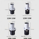 Kitchen Living room Indoor square Angle Adjust Stretchable LED COB Recessed Downlight 12W 15W 18W 24W LED Ceiling Spot