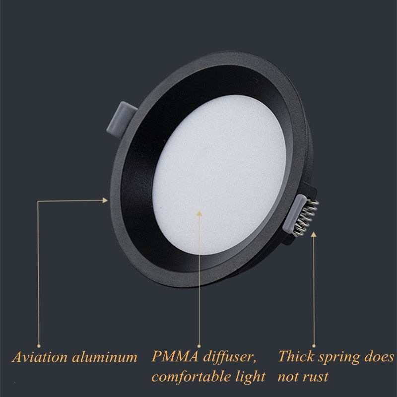 Led Panel Lights 12w 16w 22W Ceiling Spotlight Ac220V Led Downlight Cold White Warm Lamps Indoor Lighting SMD 2835 Bathroom Light