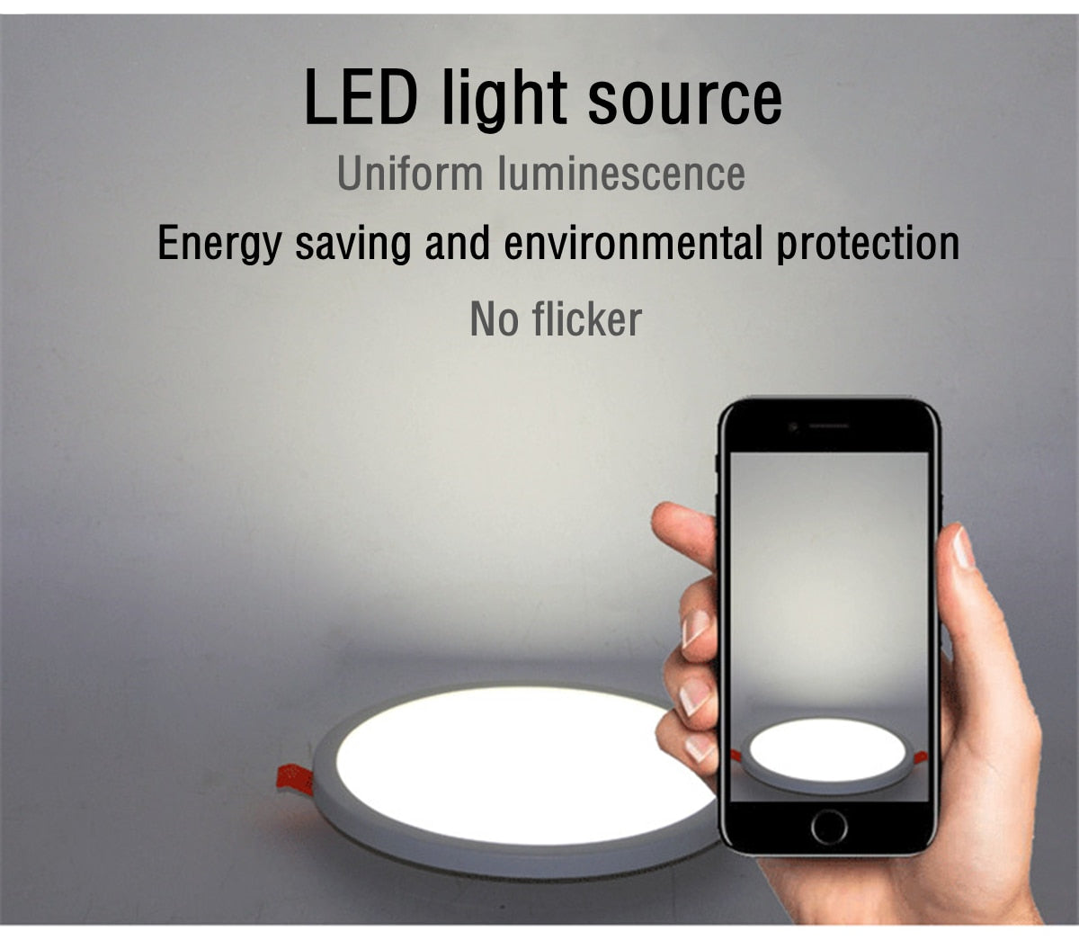 Round Square Ultra thin LED Panel Light Recessed Downlights 6W 8W 15W 20W AC 220V 230V Indoor lighting Ceiling Lamp