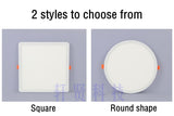 Round Square Ultra thin LED Panel Light Recessed Downlights 6W 8W 15W 20W AC 220V 230V Indoor lighting Ceiling Lamp