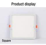 Round Square Ultra thin LED Panel Light Recessed Downlights 6W 8W 15W 20W AC 220V 230V Indoor lighting Ceiling Lamp