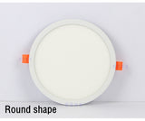 Round Square Ultra thin LED Panel Light Recessed Downlights 6W 8W 15W 20W AC 220V 230V Indoor lighting Ceiling Lamp