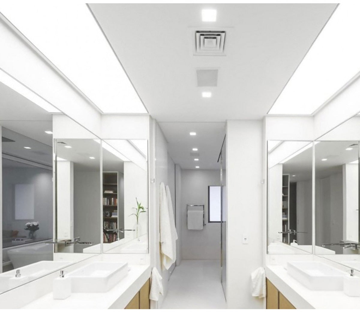 Round Square Ultra thin LED Panel Light Recessed Downlights 6W 8W 15W 20W AC 220V 230V Indoor lighting Ceiling Lamp