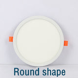 Round Square Ultra thin LED Panel Light Recessed Downlights 6W 8W 15W 20W AC 220V 230V Indoor lighting Ceiling Lamp