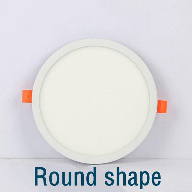 Round Square Ultra thin LED Panel Light Recessed Downlights 6W 8W 15W 20W AC 220V 230V Indoor lighting Ceiling Lamp