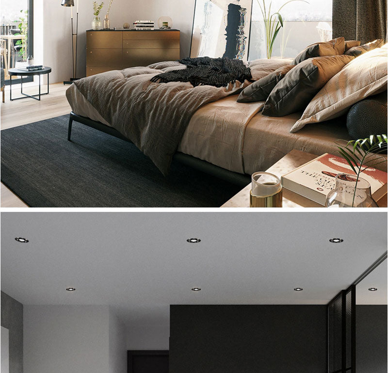 QIUBOSS Modern LED Grille Light AC220V Recessed Led Downlight Dimmable Household Spotlight 30W Embedded Lighting Lamp for Indoor