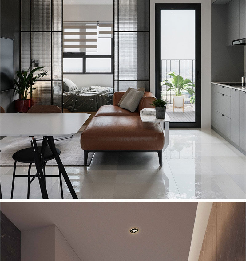 QIUBOSS Modern LED Grille Light AC220V Recessed Led Downlight Dimmable Household Spotlight 30W Embedded Lighting Lamp for Indoor