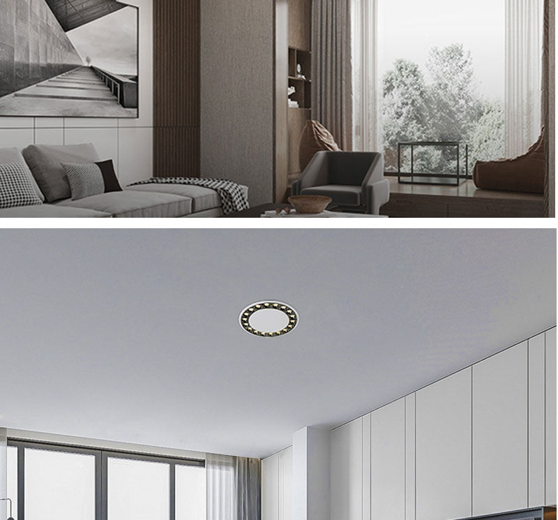 QIUBOSS Modern LED Grille Light AC220V Recessed Led Downlight Dimmable Household Spotlight 30W Embedded Lighting Lamp for Indoor