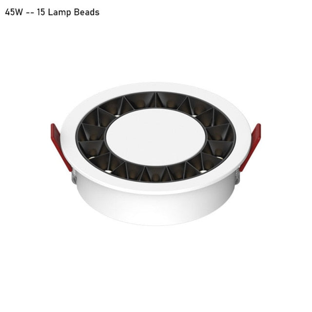 QIUBOSS Modern LED Grille Light AC220V Recessed Led Downlight Dimmable Household Spotlight 30W Embedded Lighting Lamp for Indoor