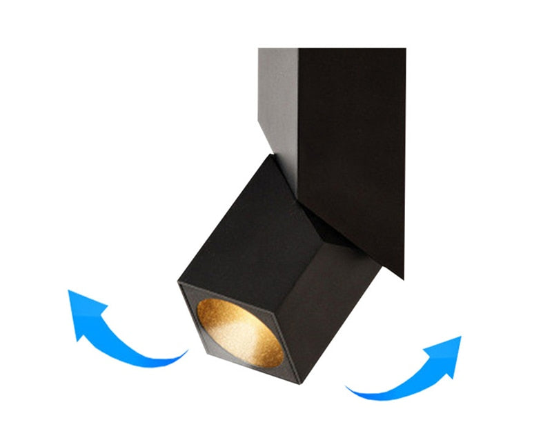 Folding 360 rotating downlight 3W 7W 12W 15W,85-265V surface mounted downlight LED background light indoor lighting