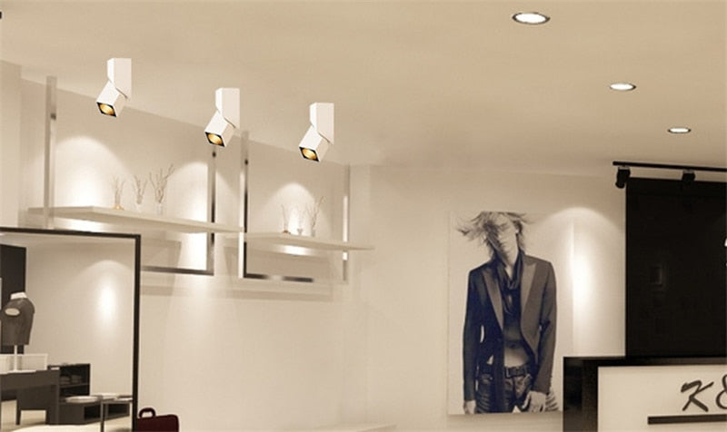 Folding 360 rotating downlight 3W 7W 12W 15W,85-265V surface mounted downlight LED background light indoor lighting