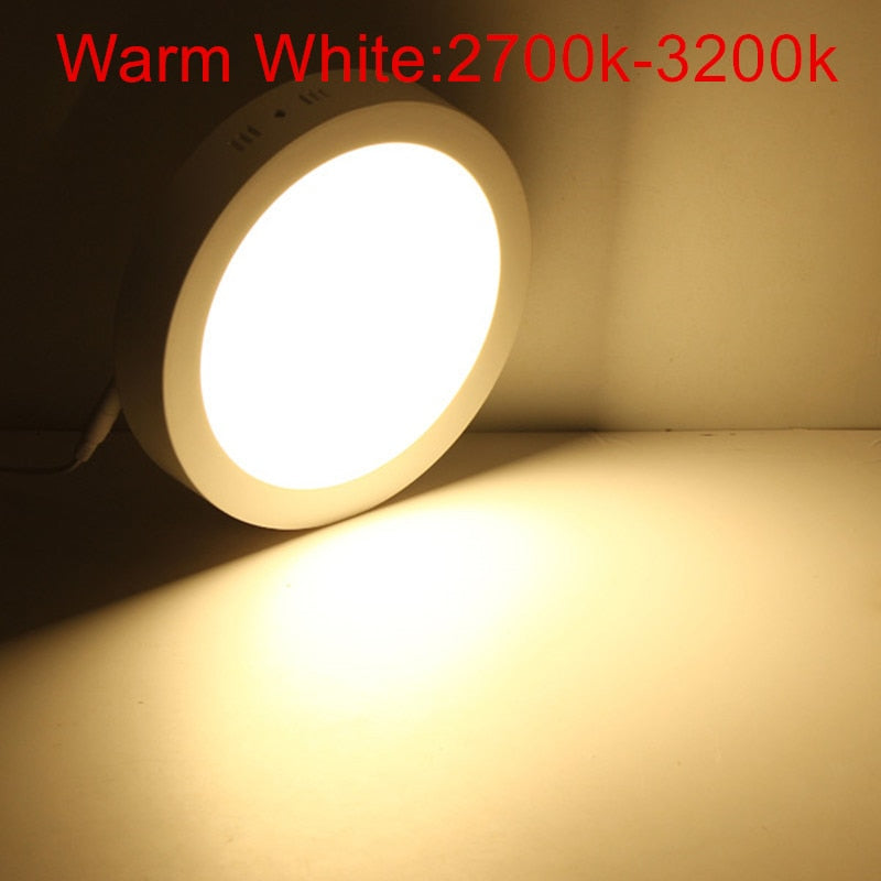 Warm/Natural/Cool White Optional 10pcs/lot 9W 15W 25W AC85-265V Round Dimmable Ceiling Surface Mounted LED DownLight