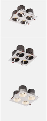 Dimmable COB Downlight 110V 220V LED spotlight 28W 48W Square Ceiling grid Lamp Supermarket and Shopping Mall Lighting