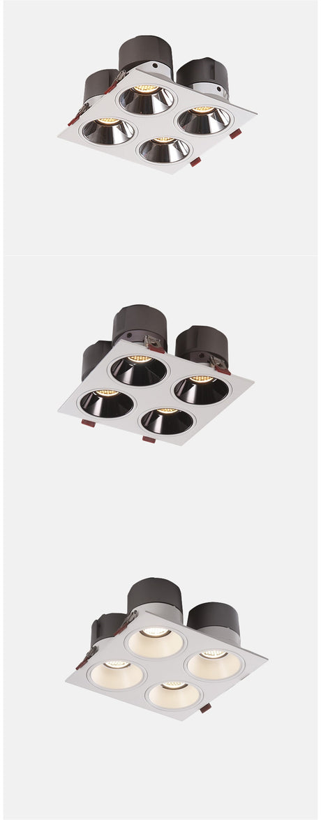 Dimmable COB Downlight 110V 220V LED spotlight 28W 48W Square Ceiling grid Lamp Supermarket and Shopping Mall Lighting