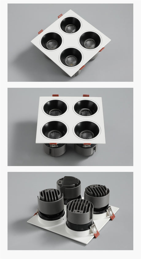 Dimmable COB Downlight 110V 220V LED spotlight 28W 48W Square Ceiling grid Lamp Supermarket and Shopping Mall Lighting