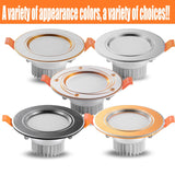 NEARCAM LED Downlight 5W 7W Embedded Round LED Spotlight AC 220V 230V 240V Indoor Lighting Warm White Cool White Tri-color Light