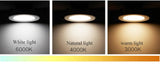 NEARCAM LED Downlight 5W 7W Embedded Round LED Spotlight AC 220V 230V 240V Indoor Lighting Warm White Cool White Tri-color Light