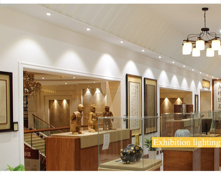 NEARCAM LED Downlight 5W 7W Embedded Round LED Spotlight AC 220V 230V 240V Indoor Lighting Warm White Cool White Tri-color Light