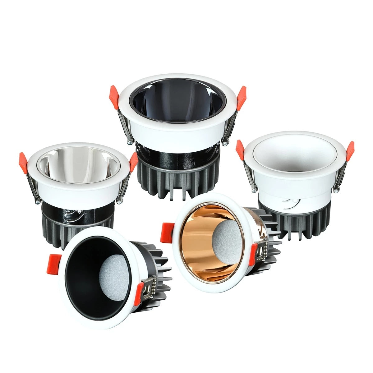 New Recessed Anti Glare COB LED Downlights 7W/10W/12W/15W LED Ceiling Spot Lights AC85~265V Background Lamps Indoor Lighting