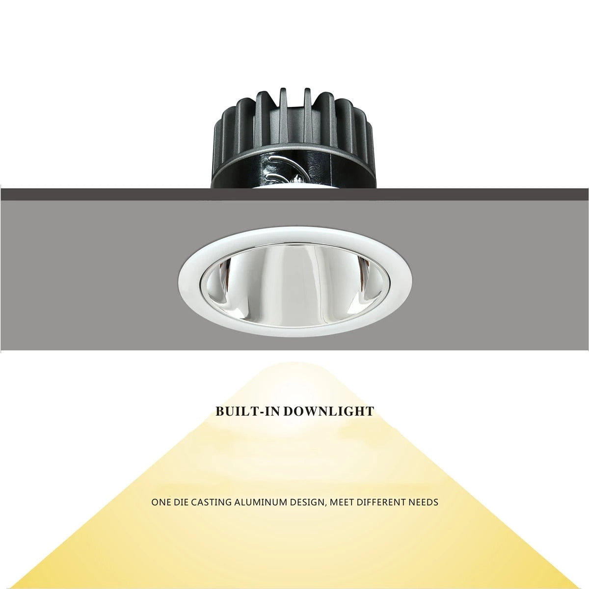 New Recessed Anti Glare COB LED Downlights 7W/10W/12W/15W LED Ceiling Spot Lights AC85~265V Background Lamps Indoor Lighting
