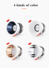 New Recessed Anti Glare COB LED Downlights 7W/10W/12W/15W LED Ceiling Spot Lights AC85~265V Background Lamps Indoor Lighting