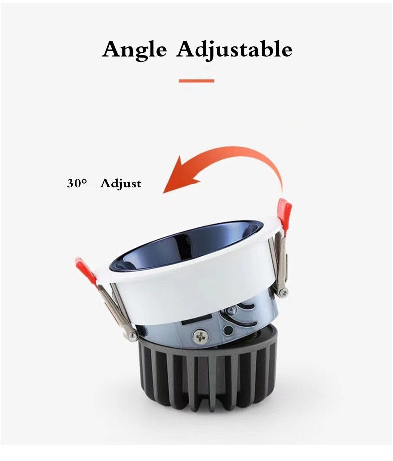 New Recessed Anti Glare COB LED Downlights 7W/10W/12W/15W LED Ceiling Spot Lights AC85~265V Background Lamps Indoor Lighting