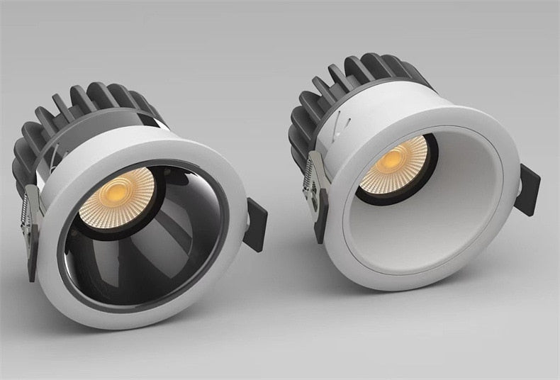 New Recessed Anti Glare COB LED Downlights 7W/10W/12W/15W LED Ceiling Spot Lights AC85~265V Background Lamps Indoor Lighting