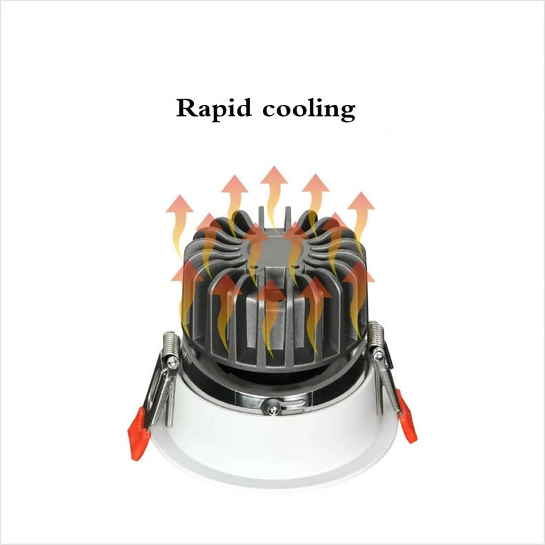 New Recessed Anti Glare COB LED Downlights 7W/10W/12W/15W LED Ceiling Spot Lights AC85~265V Background Lamps Indoor Lighting